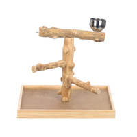 Beak Joy Birdie Jungle Gym Java Wood with Stainless Cup Bird Toy Medium image