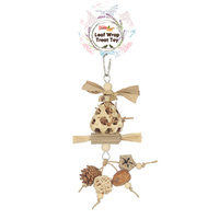 Beak Joy Leaf Wrap Treat Toy Interactive Play Natural Bird Chew Toy image
