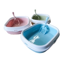 iPetz Cat Litter Tray with Lip & Scoop Assorted 48 x 39 x 13cm image