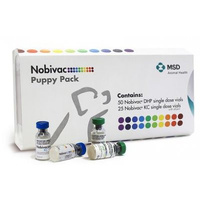 Nobivac Puppy Pack DHP + KC 50 DHP Single Dose Vials + 25 KC Single Dose Vials image