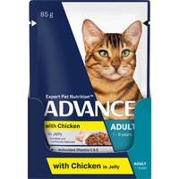 Advance Adult 1-8 Years Wet Cat Food with Chicken in Jelly Pouches 12 x 85g image