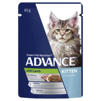Advance Kitten 2-12 Months Wet Cat Food Lamb in Jelly 12 x 85g image