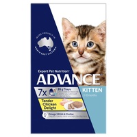 Advance Kitten 2-12 Motnhs Wet Cat Food Tender Chicken Delight 7 x 85g image