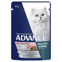 Advance Mature 8+ Wet Cat Food w/ Ocean Fish in Jelly 12 x 85g image