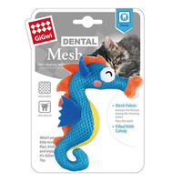 Gigwi Dental Mesh Seahorse w/ Catnip Interactive Cat Toy image