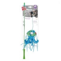 Gigwi Laser Teaser Jellyfish Wand TPR Handle Interactive Play Cat Toy image