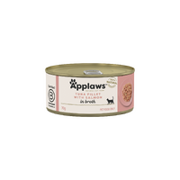 Applaws Adult Natural Wet Cat Food Tuna Fillet with Salmon in Broth 24 x 70g image