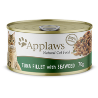 Applaws Wet Cat Food Tuna Fillet w/ Seaweed 24 x 70g image