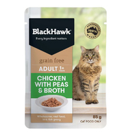 Black Hawk Adult Grain Free Cat Wet Food Chicken w/ Peas & Broth 12 x 85g image