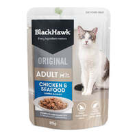 Black Hawk Adult 1+ Wet Cat Food Chicken & Seafood Chunks in Gravy 12 x 85g image