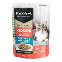 Black Hawk Adult 1+ Healthy Benefits Indoor Wet Cat Food Chicken & Fish 12 x 85g image