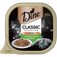 Dine Classic Collection Slices Wet Cat Food with Succulent Chicken 7 x 85g image