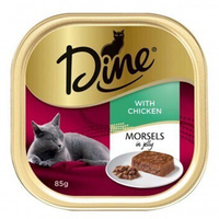 Dine Morsels in Jelly Wet Cat Food with Chicken 14 x 85g image