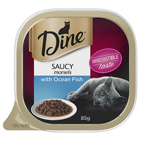 Dine Saucy Morsels with Ocean Fish Cat Food 7 x 85g  image