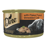Dine Desire Wet Cat Food Flaked Tuna & Shredded Crab 24 x 85g image
