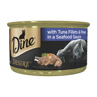 Dine Desire Tuna Fillets Prawn in Seafood Sauce 6 x 85g Cat Food  image