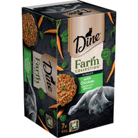 Dine Farm Collection Wet Cat Food with Chicken Carrot & Spinach 7 x 85g image