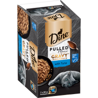 Dine Pulled Menu Gravy Indulgence Wet Cat Food with Tuna 7 x 85g image