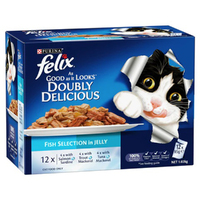 Felix As Good As It Look Doubly Delicious Wet Cat Food Fish Selections 12 x 85g image