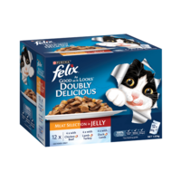 Felix As Good As It Look Doubly Delicious Wet Cat Food Meat Selections 12 x 85g image