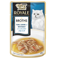 Fancy Feast Cat Food Tuna Surimi Whitebait Broth 12 x 40g image