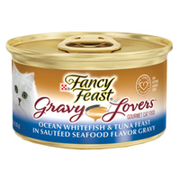 Fancy Feast Gravy Lovers Wet Cat Food Ocean Whitefish & Tuna Feast 24 x 85g image