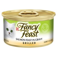 Fancy Feast Wet Cat Food Grilled Salmon Feast in Gravy 24 x 85g image