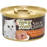 Fancy Feast Savory Center Wet Cat Food Pate w/ Chicken & Gourmet Gravy 24 x 85g image