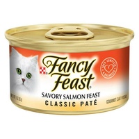 Fancy Feast Classic Pate Wet Cat Food Savoury Salmon Feast 24 x 85g image