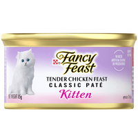 Fancy Feast Kitten Classic Pate Wet Cat Food Tender Chicken Feast 24 x 85g image