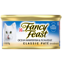 Fancy Feast Adult Classic Pate Wet Cat Food Ocean Whitefish & Tuna 24 x 85g image