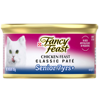 Fancy Feast Senior 7+ Classic Pate Wet Cat Food Chicken Feast 24 x 85g image