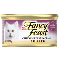 Fancy Feast Adult Grilled Wet Cat Food Chicken Feast in Gravy 24 x 85g image