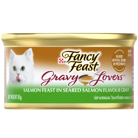Fancy Feast Adult Gravy Lovers Wet Cat Food Salmon Feast in Seared Salmon 24x85g image