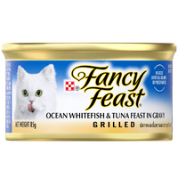 Fancy Feast Adult Grilled Wet Cat Food Ocean Whitefish & Tuna Feast 24 x 85g image