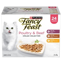 Fancy Feast Poultry & Beef Grilled Collection Wet Cat Food Variety Pack 24 x 85g image