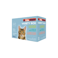 Feline Natural Grain-Free Wet Cat Food Variety Box Pouches 12 x 85g image