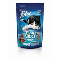 Felix Play Tubes Dry Cat Treats Tuna & Crab Flavours 8 x 60g image