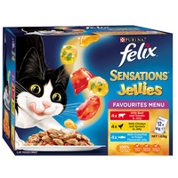 Felix Sensations Jellies Favourites Menu Cat Food 85g x 12  image