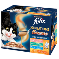 Felix Sensations Sauces Fish Selection Cat Food 85g x 12  image