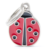 My Family Charm Ladybug Pet ID Tag Collar Accessory image