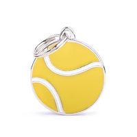 My Family Charm Tennis Ball Personalised ID Tag Dog & Cat Collar Accessory image