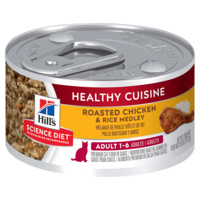 Hills Adult 1+ Healthy Cuisine Wet Cat Food Chicken & Rice Medley 24 x 79g image