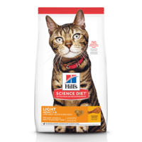 Hills Adult 1+ Light Dry Cat Food Chicken 7.26kg image