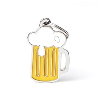 My Family Food Collection Beer ID Tag Pet Dog & Cat Collar Accessory image