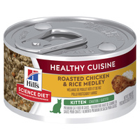Hills Kitten Healthy Cuisine Wet Cat Food Chicken & Rice Medley 24 x 79g image