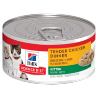 Hills Kitten Wet Cat Food Tender Chicken Dinner 24 x 156g image