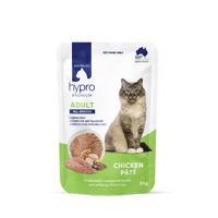 Hypro Premium Adult All Breeds Grain-Free Wet Cat Food Chicken Pate 12 x 85g image