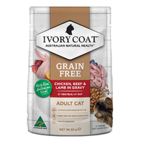 Ivory Coat Adult Grain Free Wet Cat Food Chicken Beef & Lamb 12 x 85g image