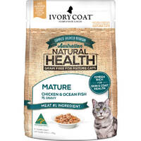 Ivory Coat Mature Wet Cat Food Chicken & Ocean Fish in Gravy 12 x 85g image